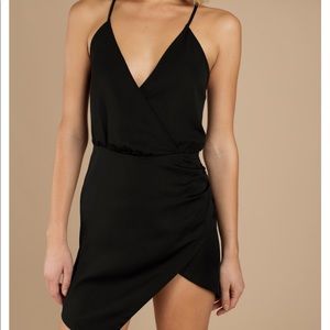 TOBI BLACK WRAP DRESS